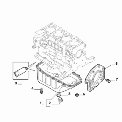 FIAT Abarth Punto Evo 2010-2013 Oil Cap And Base Cover Screw