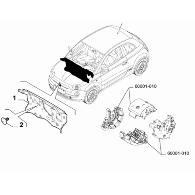 FIAT Abarth 500e 2023-Present Insulation And Padding Button
