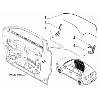 FIAT 600 2023-Present Side Front Doors Nut