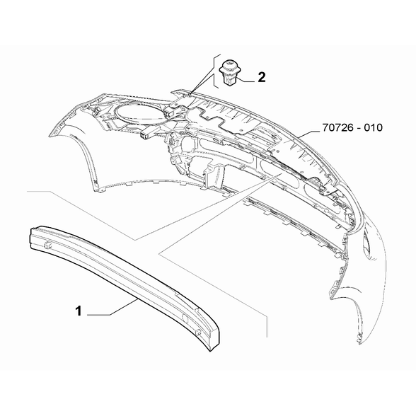 FIAT 500L 2012-2022 Front Bumper Pad