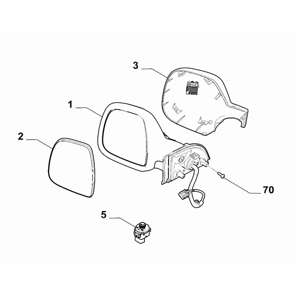 FIAT Doblo 2023-Present Rearview Mirrors Screw