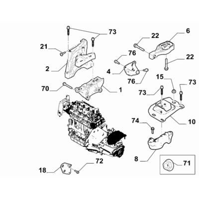 FIAT Doblo 2023-Present Power Plant Suspensions Link Rod