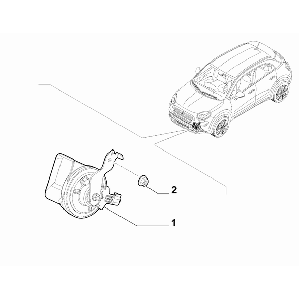 FIAT 500X 2016-Present Signalling Devices Screw