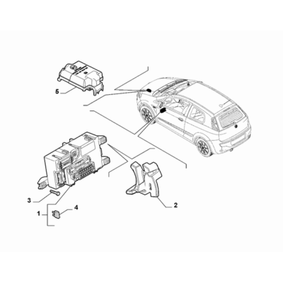 FIAT Abarth Punto Evo 2010-2013 Interconnection And Remote Control Switch Protection