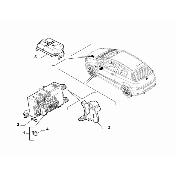 FIAT Abarth Punto Evo 2010-2013 Interconnection And Remote Control Switch Screw