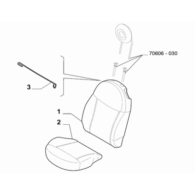 FIAT 500 2016-Present Front Seats Padding