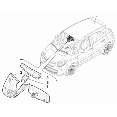 FIAT 500L 2012-2022 Rearview Mirrors Ornament