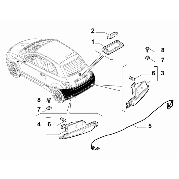 FIAT 500 2016-Present Outer Lighting Bulb