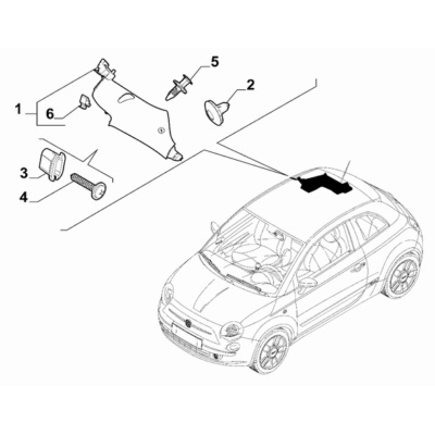 FIAT Abarth 500e 2023-Present Interior Trim Clip
