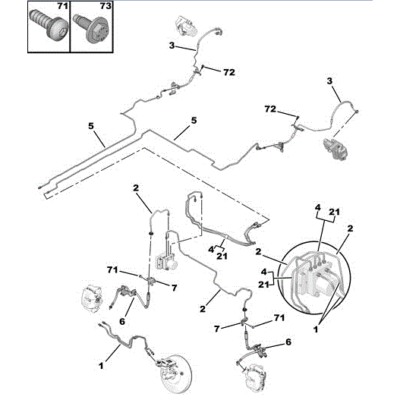 FIAT Doblo 2023-Present Hydraulic Brake System Pipe