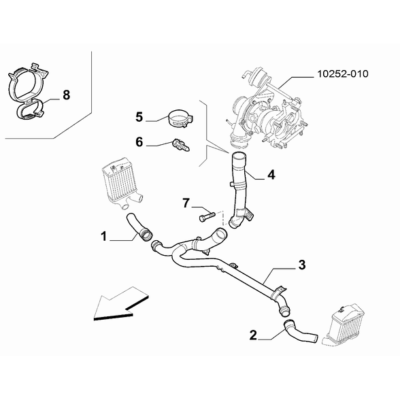 FIAT Abarth 595 2012-Present Heat Exchanger Pipeline Screw