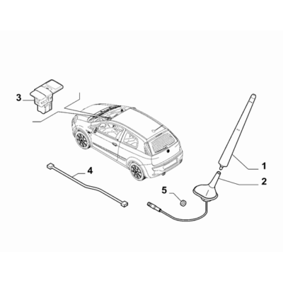 FIAT Abarth Punto Evo 2010-2013 Car Radio Devices Nut