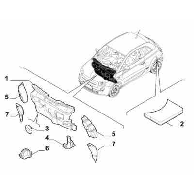FIAT 500 2016-Present Insulation And Padding Button