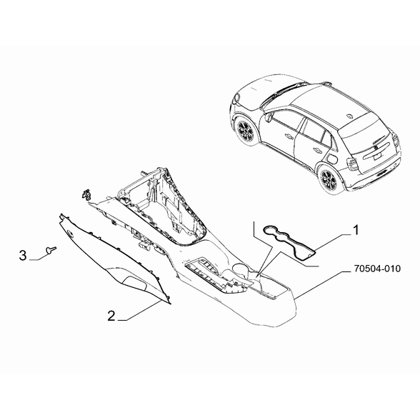 FIAT 600 2023-Present Dashboard (Console) Button
