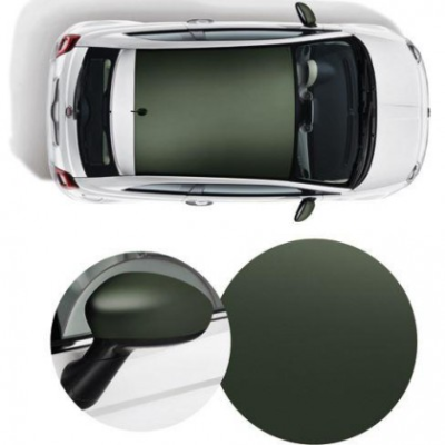 FIAT 500 2016-Present Wrapped Side Mirror Covers & Roof Graphics/Decal-Military Green