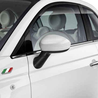 FIAT 500 2016-Present White Side Replacement Wing Mirror Covers/Caps