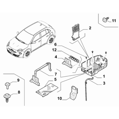 FIAT 600 2023-Present Battery Hose