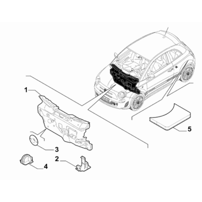 FIAT Abarth 695 2012-Present Insulation And Padding Button