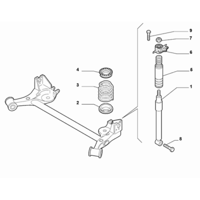 FIAT Abarth Punto Evo 2010-2013 Rear Suspension Screw
