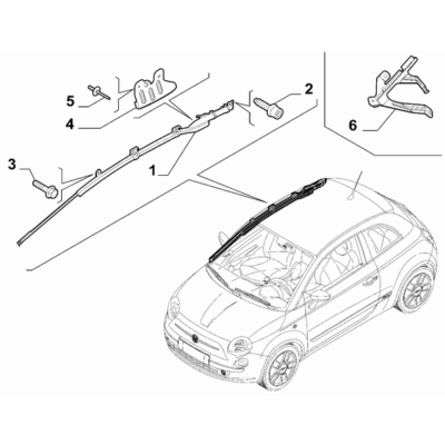 FIAT 500 2016-Present Air-Bag Devices Bracket