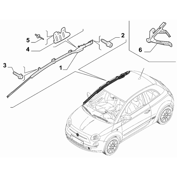 FIAT 500 2016-Present Air-Bag Devices Bracket