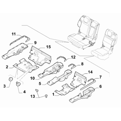 FIAT 500L 2012-2022 Rear Seat Covering