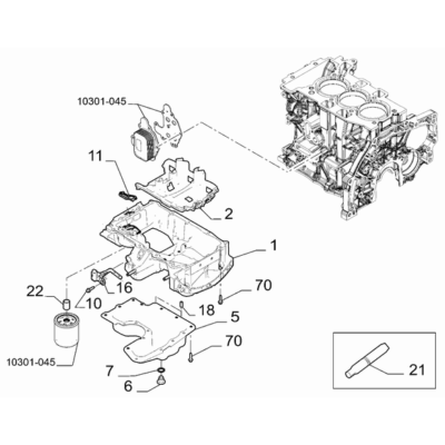 FIAT 600 2023-Present Oil Cap And Base Cover Seal Gasket
