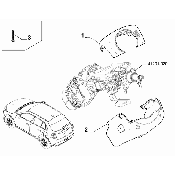 FIAT 600 2023-Present Instrument Panel Screw