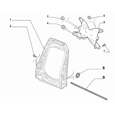 FIAT Fiorino 2007-2021 Front Seats Diaphragm