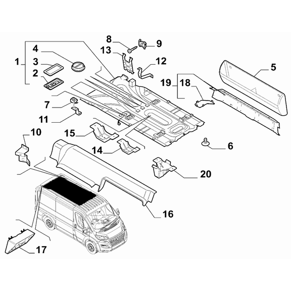 FIAT Ducato 2006-2020 Interior Trim Ornament