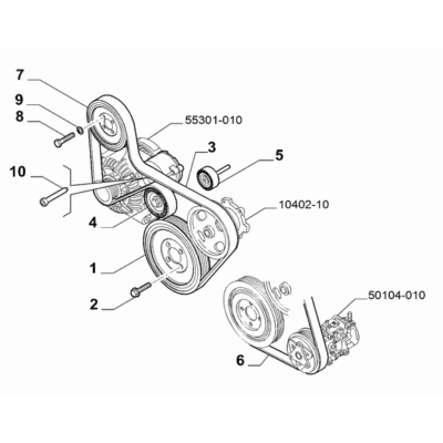 FIAT Fiorino 2022-Present Miscellaneous Controls (Belts And Pulleys) Screw And Washerassy