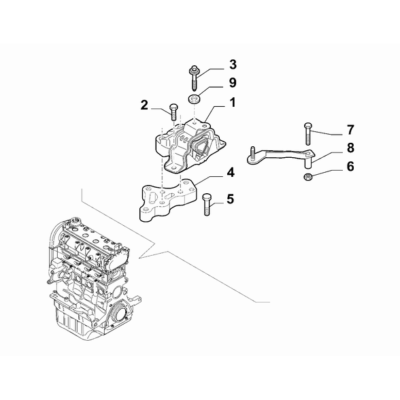 FIAT Abarth Punto Evo 2010-2013 Power Plant Suspensions Plane Washer