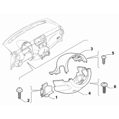 FIAT 500 2007-2016 Instrument Panel Protection