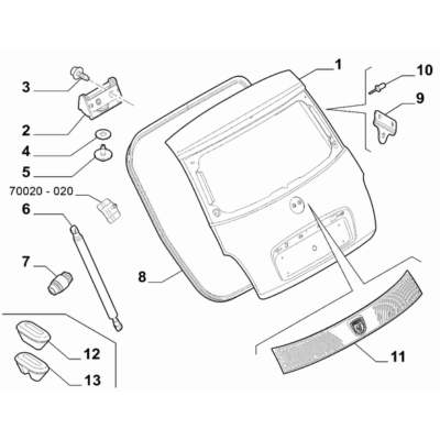 FIAT Abarth 595 2012-Present Back Door Lock Washer