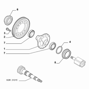 FIAT 500X 2016-Present Differential Gears Case