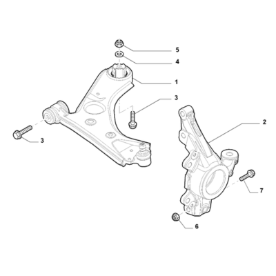 FIAT Doblo 2011-2022 Front Suspension Screw