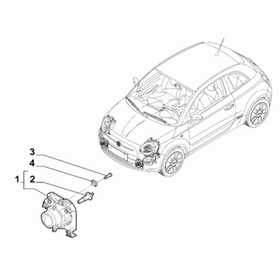 FIAT 500 2007-2016 Outer Lighting Screw