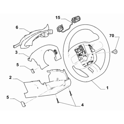 FIAT Doblo 2023-Present Steering Gear Switch Panel