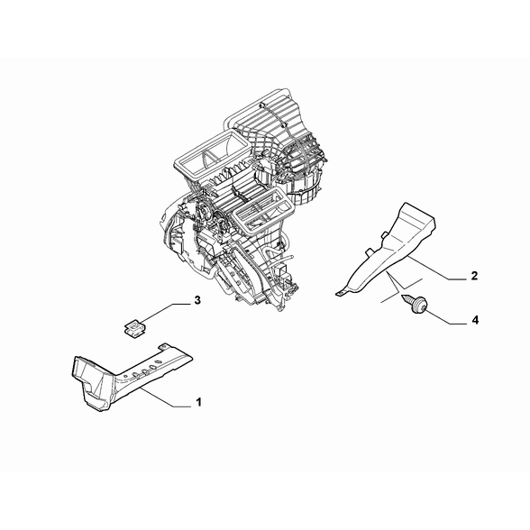 FIAT Abarth Punto Evo 2010-2013 Ventilation And Heating Bracket