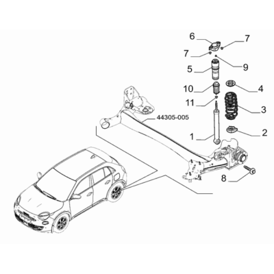 FIAT 600 2023-Present Rear Suspension Nut