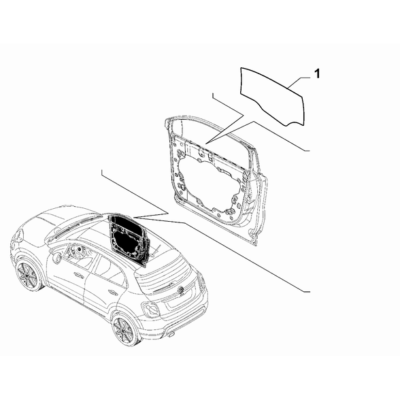 FIAT 500X 2016-Present Side Front Doors Athermal Crystal