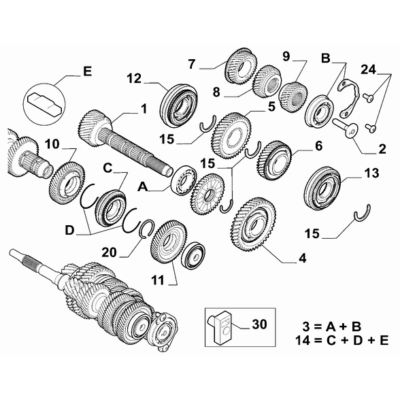 FIAT Doblo 2023-Present Spur Reduction Gearing Pawl