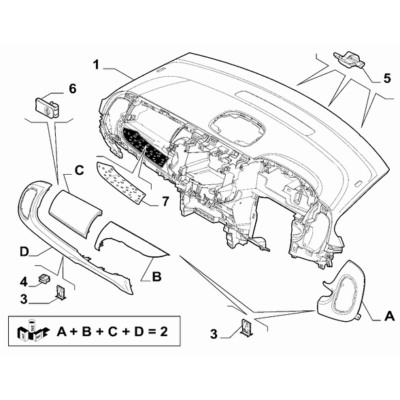 FIAT 500L 2012-2022 Instrument Panel Instrument Panel