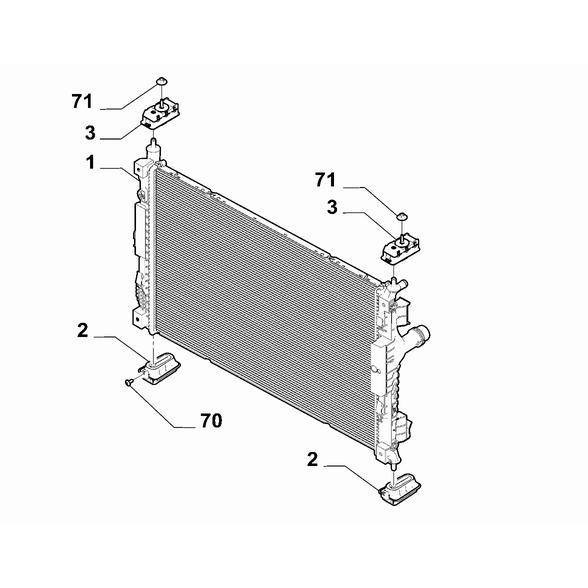 FIAT Doblo 2023-Present Radiator And Leads Nut