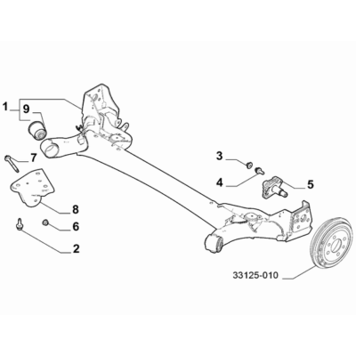 FIAT 500e 2013-Present Rear Suspension Nut