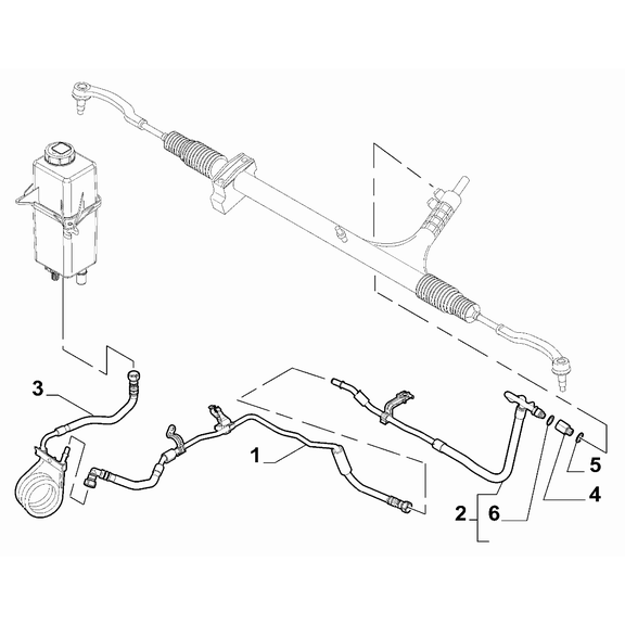 FIAT Ducato 2006-2020 Power Steering Hydraulic System Hose