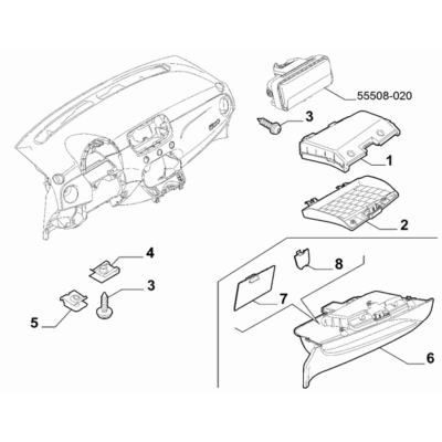 FIAT 500 2007-2016 Instrument Panel Screw