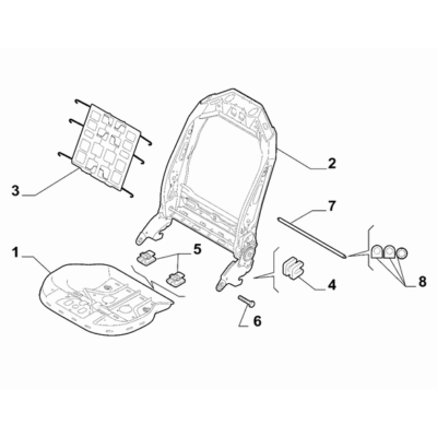 FIAT 500 2016-Present Front Seats Screw