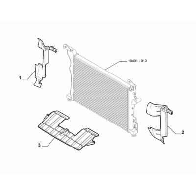 FIAT Abarth Punto Evo 2010-2013 Fan And Fan Drive Partition Panel