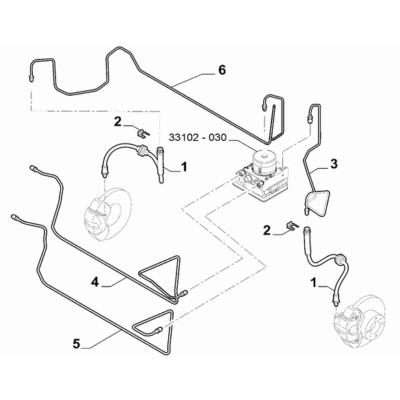 FIAT 500X 2016-Present Hydraulic Brake System Pipe